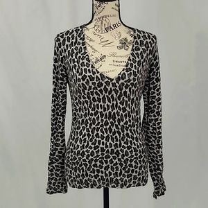 {Express} Leopard print Going Out Top Sweater